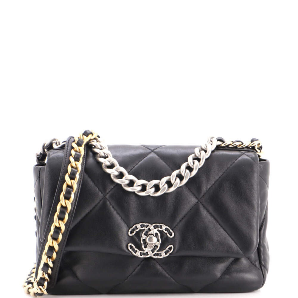 Chanel Medium 19 Flap Bag Quilted Leather